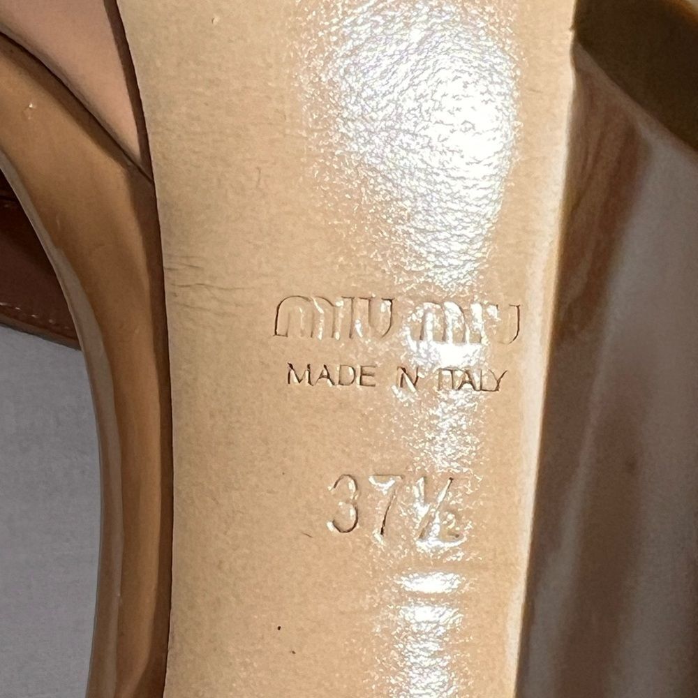 Miu Miu Vernice Block Heel Platform Sandals Size … - image 2